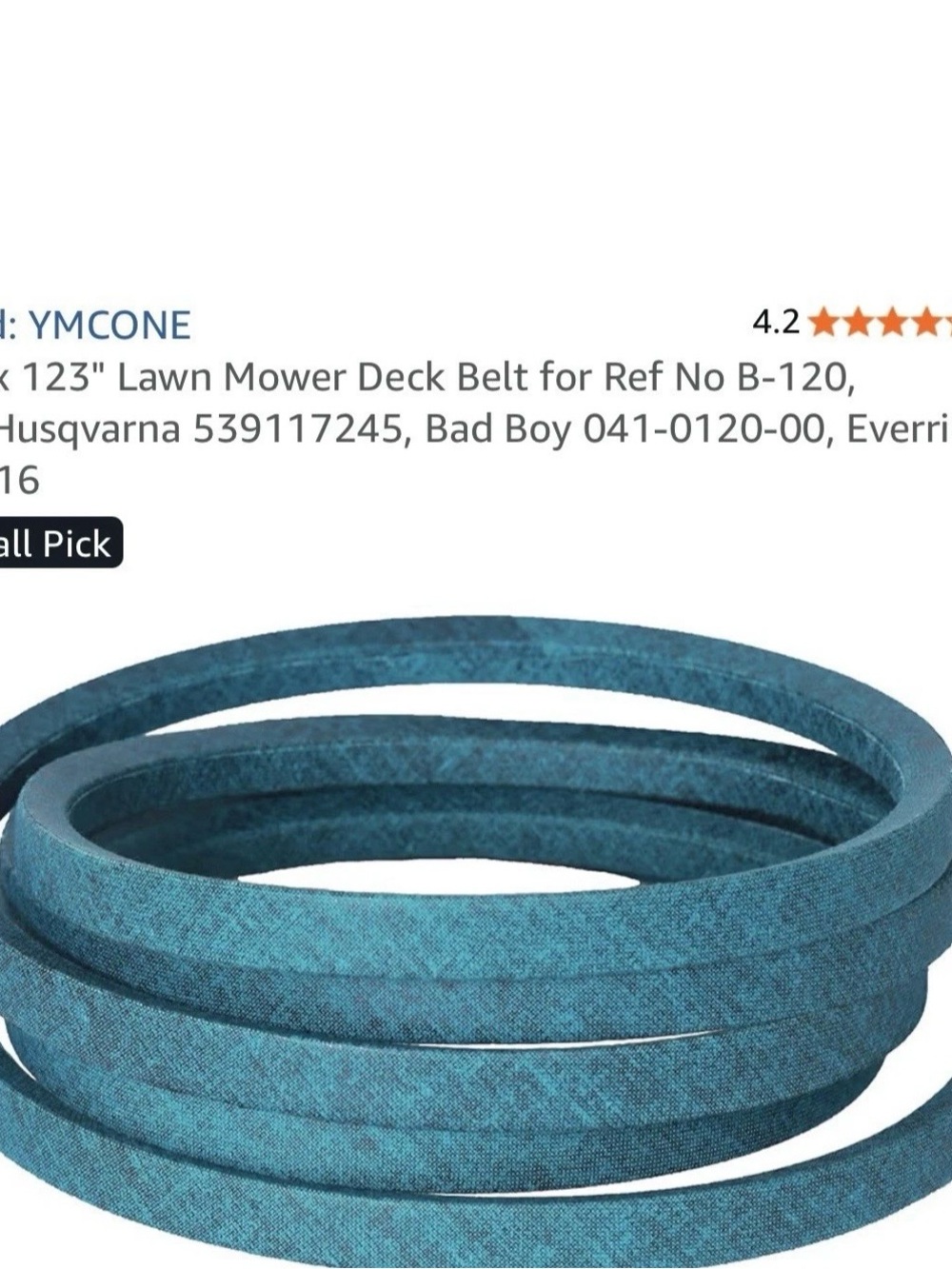 Black Lawn Mower Deck Belt - Reliable Replacement